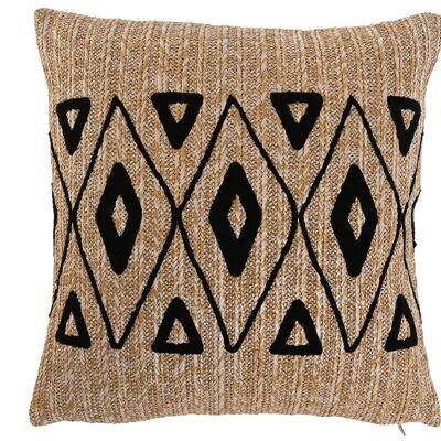 POLYESTER CUSHION 42X15X42 400 GR. NATURAL EMBROIDERY TX210216