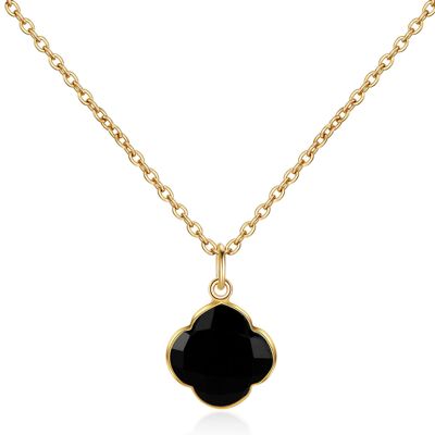 CAPUCINE - Necklace - gold - onyx (black)