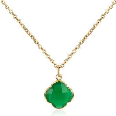 CAPUCINE - collana - oro - onice (verde)