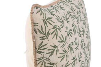 COUSSIN EN JUTE COTON 45X5X45 420 GR. IMPRIMÉ VERT TX210162 3