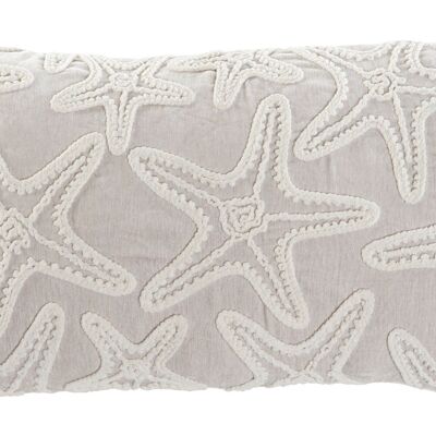 CHENILLE CUSHION 60X10X35 450 GR, BEIGE EMBROIDERY TX210830