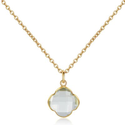 CAPUCINE - Collier - or - crystal_stone (transparent)