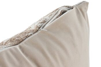 COUSSIN JACQUARD PU 45X10X45 650 G/M² BEIGE TX210658 6