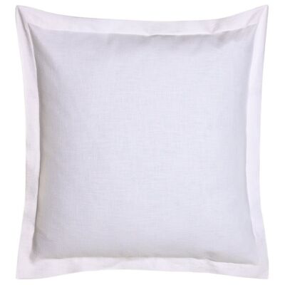 COUSSIN EN LIN 60X60 750 GR. AVEC FRANGES BLANC CASSÉ TX213495