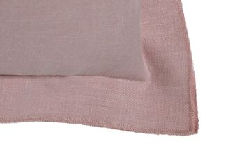 COUSSIN EN LIN 60X60 750 GR. AVEC FRANGES MAUVES TX213497 3