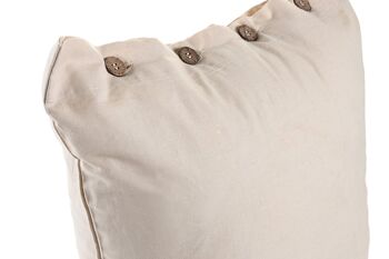 COUSSIN LIN COTON 45X10X45 350 GR BOUTONS BEIGE TX200107 3