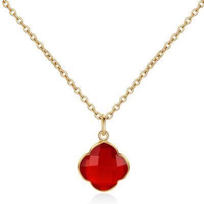 CAPUCINE - necklace - gold - onyx (red)