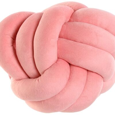 COUSSIN POLYESTER 27X27 BOULE NOEUD ROSE TX213568