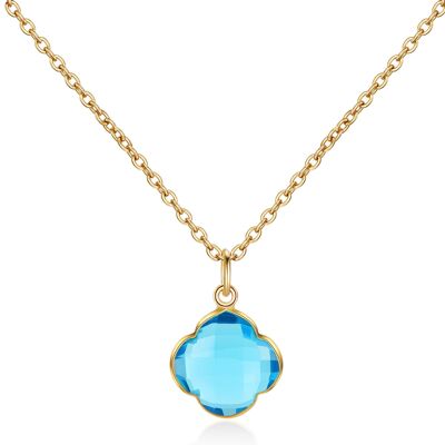 CAPUCINE - Necklace - gold - topaz (blue)