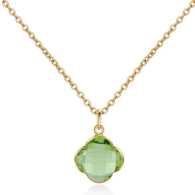 CAPUCINE - necklace - gold - amethyst (green)