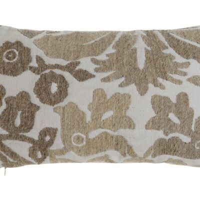 CUSCINO IN COTONE 50X15X30 380 GR, RICAMO BEIGE TX208748