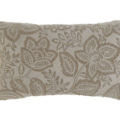 COTTON CUSHION 50X15X30 392 GR, BEIGE EMBROIDERY TX208686