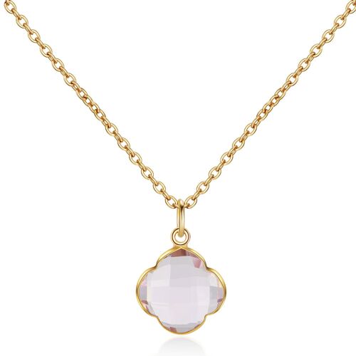 CAPUCINE - Halskette - gold - quartz (pink)
