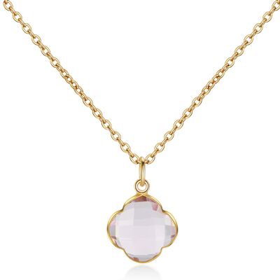 CAPUCINE - necklace - gold - quartz (pink)