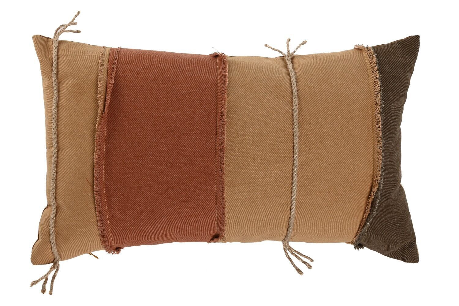 CUSCINO IN COTONE 50X30 380 GR PATCHWORK MARRONE TX213463