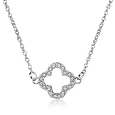 LARA - collana - argento - zircone (trasparente)