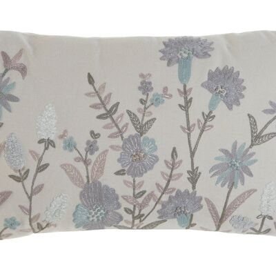 COUSSIN EN COTON 50X5X30 420 GR, FLEURS BRODÉES TX208841