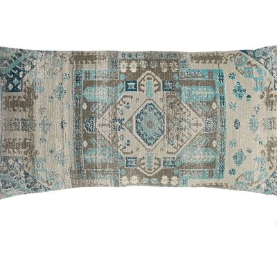 COUSSIN COTON 60X10X30 850 GR, FRANGES BLEUES TX201044