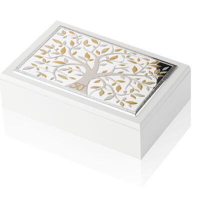 Jewelery Box 20x12x6 Silver "Tree of Life" Line 50th Anniversary