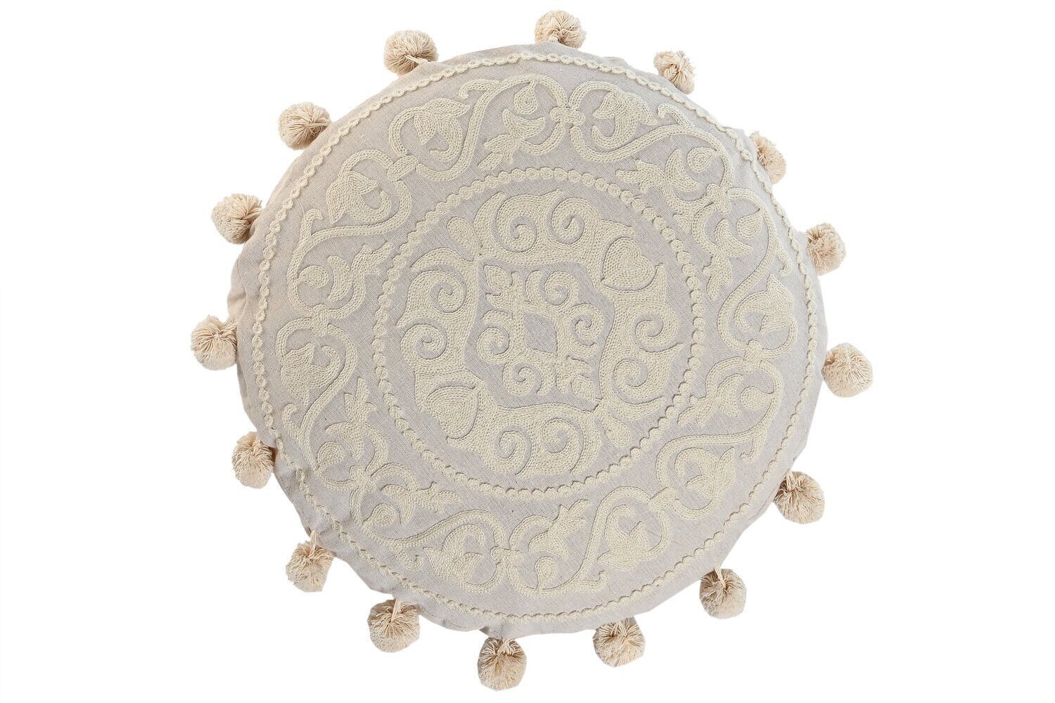 CUSCINO IN COTONE 45X45X10 546 GR. RICAMO GREZZO TX213546