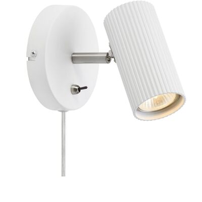 COSTILLA Applique 1L Blanc/Nickel Satiné