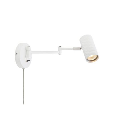 COSTILLA Wall Swing Arm 1L White/Satin Nickel