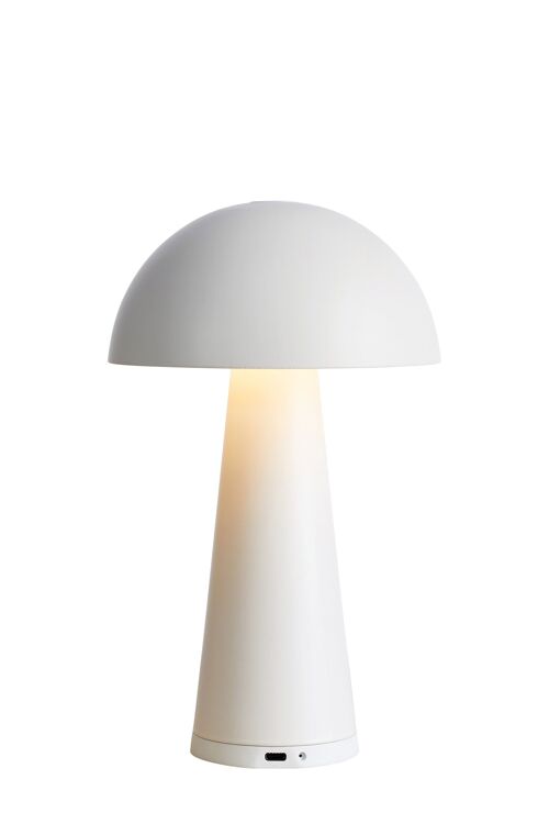 FUNGI Rechargeable Table Matt White B/O