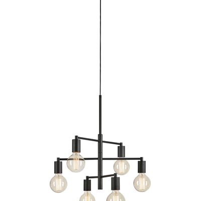 Lampadario CIELO 6L Nero Sabbiato