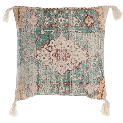 COUSSIN COTON 45X10X45 730 GR, FRANGES BLEUES TX201050