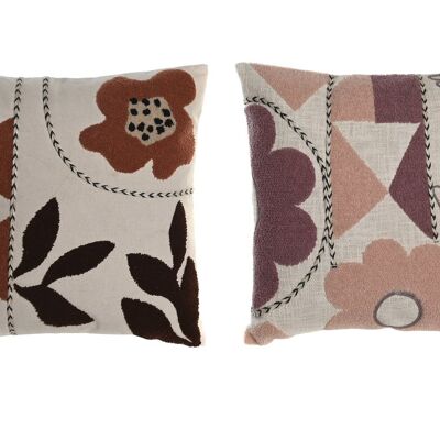 COTTON CUSHION 45X15X45 600 GR, EMBROIDERED 2 ASSORTMENTS. TX205677