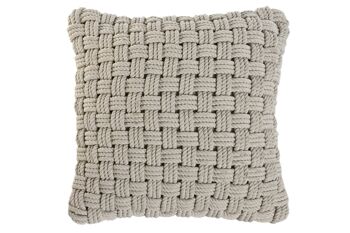 COUSSIN COTON 45X45 1610 GR. BRODERIE À LA MAIN TX213373 1