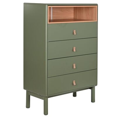 CHIFONIÈRE MDF PU 80X40X117 VERT MB209003