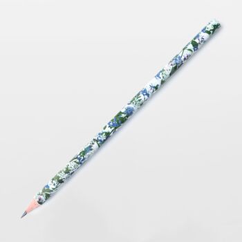 Crayon motif floral fleurs sauvages bleu blanc vert, neutre pour le climat 2