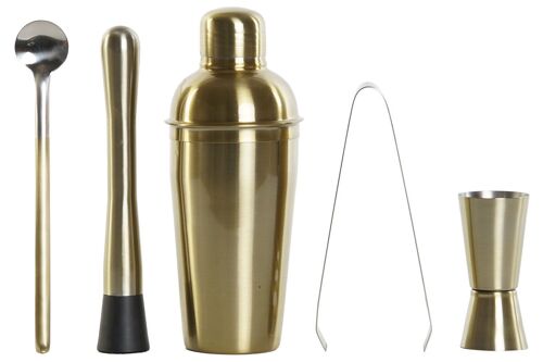 COCTEL SET 5 INOX 8X8X21 500ML DORADO PC207769