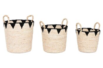 PANIER SET 3 FIBRE 37X37X43 NATUREL DC212125 1