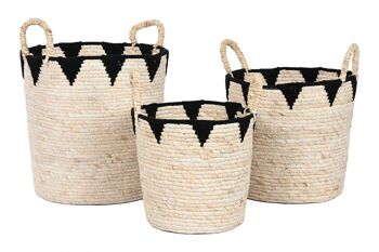 PANIER SET 3 FIBRE 37X37X43 NATUREL DC212125 4