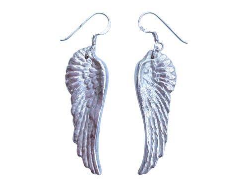 Handmade 925 Sterling Silver Angel Feather earrings