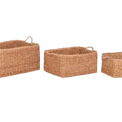 CESTA SET 3 FIBRA 50X40X30 NATURAL DC211858