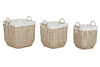 PANIER SET 3 FIBRE DE COTON TRESSÉ 37X37X44 DC213790 1