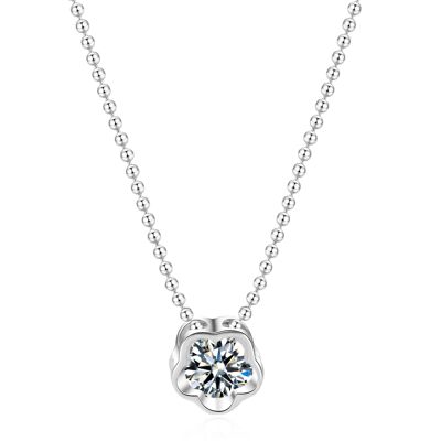 DÉSIR - necklace - silver - zirkonia (transparent)