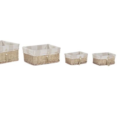 SET CESTINO 5 COTONE POLIESTERE 48X38X22 NATURALE DC209699