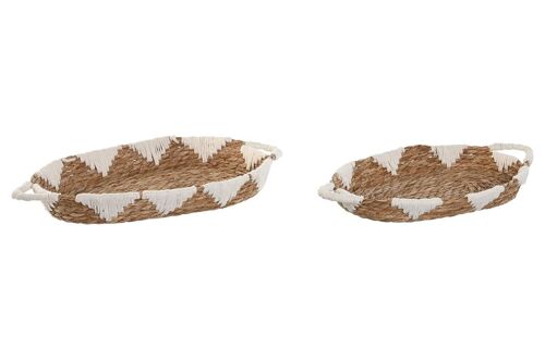 Cesta Set 2 Fibra Algodon 50X28X6 Natural DC212128