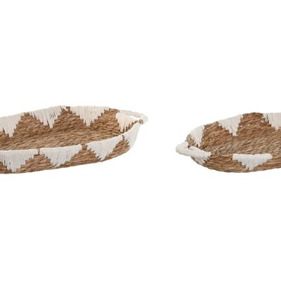 PANIER SET 2 FIBRE DE COTON 50X28X6 NATUREL DC212128