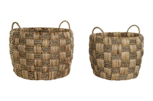 CESTA SET 2 FIBRA SEAGRASS 43X43X39 NATURAL DC209063