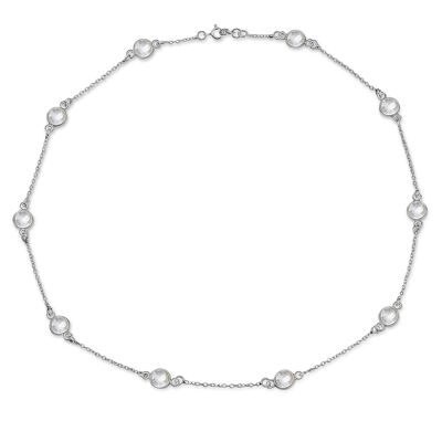 LAVANDE - collar de cristal de plata - plata - amatista (violeta)