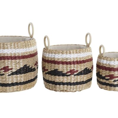 PANIER SET 3 FIBRE 30X30X25 NATUREL DC195685