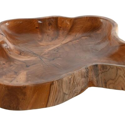 NATURAL CARVED TEAK CENTER TABLE 40X40X5 DH213837