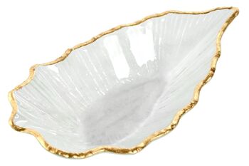 TABLE CENTRALE EN VERRE 24X14X6 FEUILLE TRANSPARENTE BD212880 2