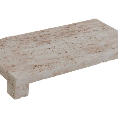 RESIN CENTER TABLE 34X17X4 SIMIL BEIGE MARBLE LD213187