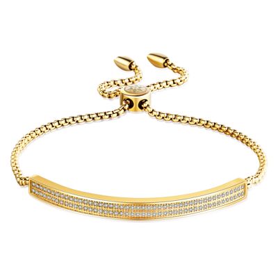 ADRIANA - bracelet - gold - zirconia (transparent)